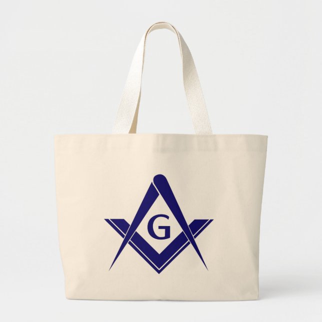 Bolsa Tote Grande Quadrado & compassos modernos (Frente)
