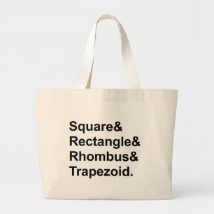 Bolsa Tote Grande Quadrado Retângulo Losango Trapezóide Quadriláte