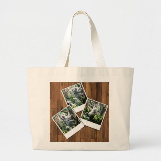 Bolsa Tote Grande Quadro de múltiplas fotos instantâneas personalizá
