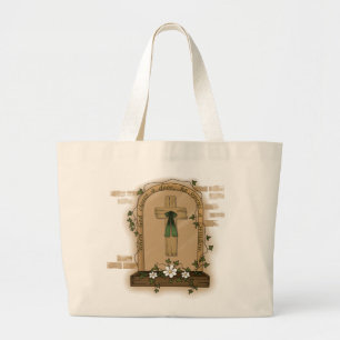 Bolsa Tote Grande Quando Deus fecha uma porta, ele abre uma janela