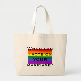 Bolsa Tote Grande Quando posso eu votar em SEU casamento?