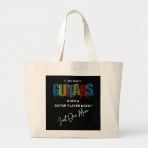 Bolsa Tote Grande Quantos Guitarras Um Jogador De Violão Precisa Ape