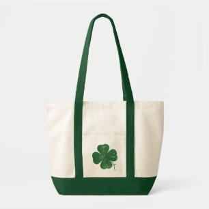 Bolsa Tote Grande Quatro Folha de Folha - estilo de vintagem
