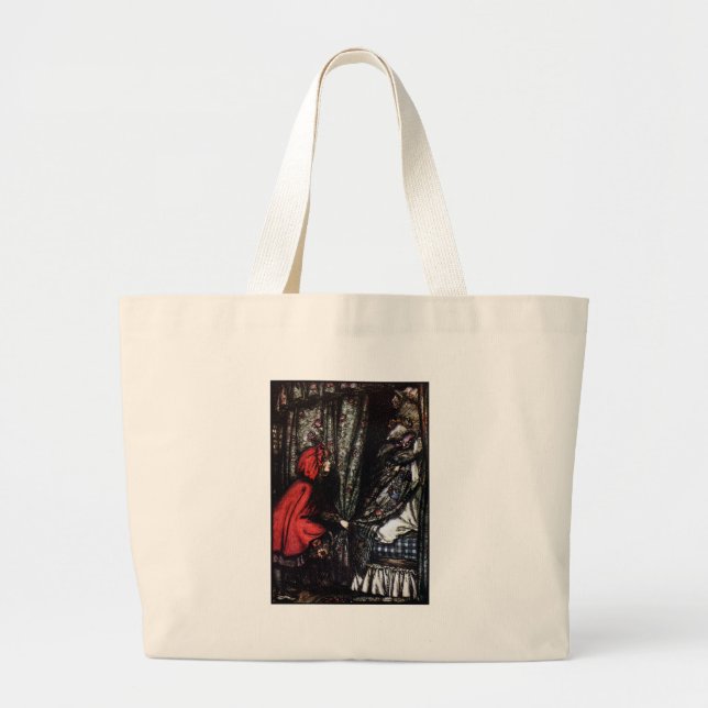 Bolsa Tote Grande Que dentes grandes você tem (Frente)
