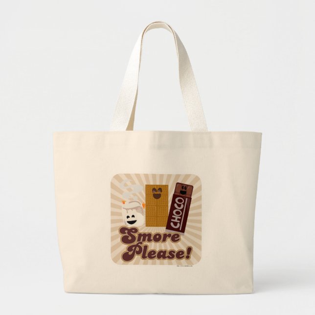 Bolsa Tote Grande Queijo Smore Por Favor Cartografia de camfire Dess (Frente)