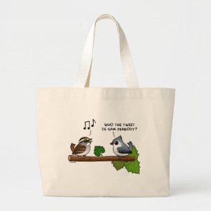 Bolsa Tote Grande Quem é o Tweet?
