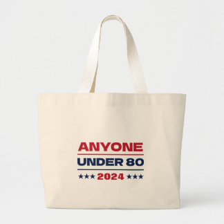 Bolsa Tote Grande Quem Menos De 80 Eleições Engraçadas 2024
