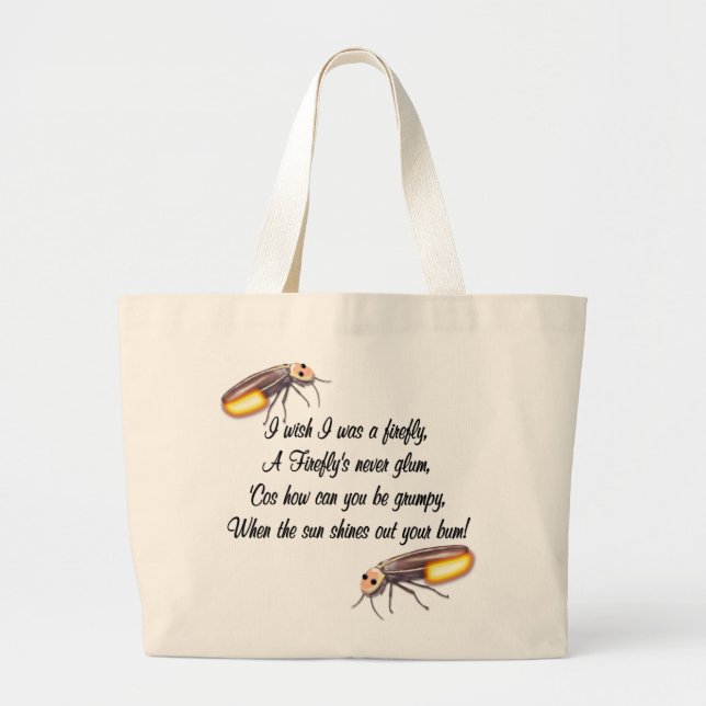 Bolsa Tote Grande Queria ser um Firefly (Frente)