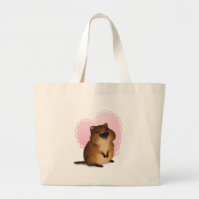 Bolsa Tote Grande Quokka (Frente)