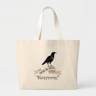 Bolsa Tote Grande Quoth O Corvo