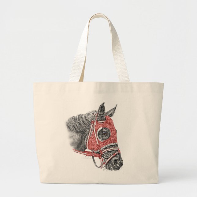 Bolsa Tote Grande Race Horse Portrait Silks (Frente)