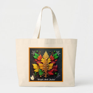 Bolsa Tote Grande "Radiância do Ouro de Natal"