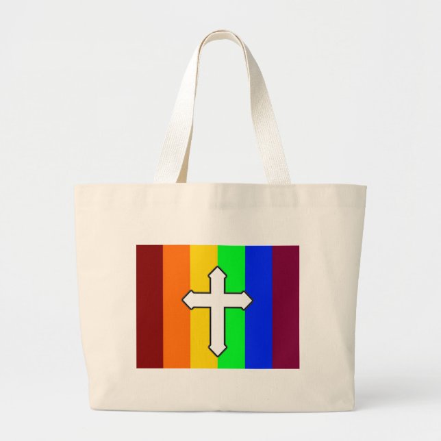 Bolsa Tote Grande Rainbow Cross ROY G BIV (Frente)