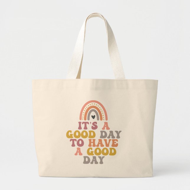 Bolsa Tote Grande Rainbow Good Day (Frente)