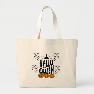 Bolsa Tote Grande Rainha do Halloween, Halloqueen, Arte do Halloween