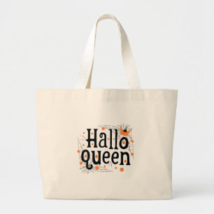Bolsa Tote Grande Rainha do Halloween, Halloqueen, Arte do Halloween