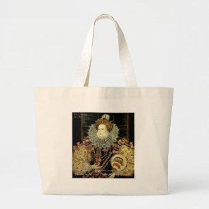 Bolsa Tote Grande Rainha Elizabeth 1 Presentes de Citação de Amor/Ho