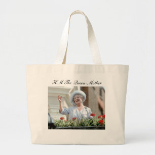 Bolsa Tote Grande Rainha Elizabeth, Rainha Mãe 1990