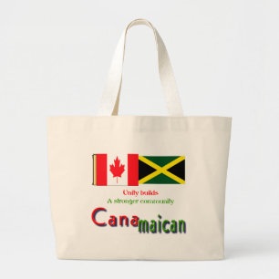 Bolsa Tote Grande raízes jamaicanas-canadianas