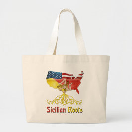 Bolsa Tote Grande Raizes sicilianos americanas