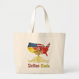 Bolsa Tote Grande Raizes sicilianos americanas