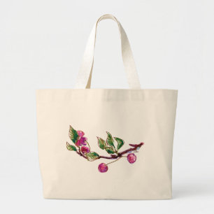 Bolsa Tote Grande Ramo da cereja