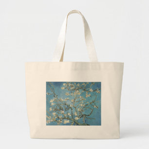 Bolsa Tote Grande Ramos da amêndoa de Vincent van Gogh   na flor,