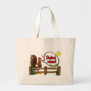 Bolsa Tote Grande Ráno de Dobré! Bom dia em Checo!