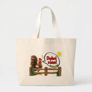 Bolsa Tote Grande Ráno de Dobré! Bom dia em Checo!