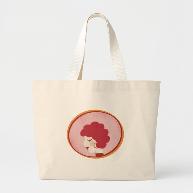 Bolsa Tote Grande Rapariga Ruiva no Espelho (Frente)