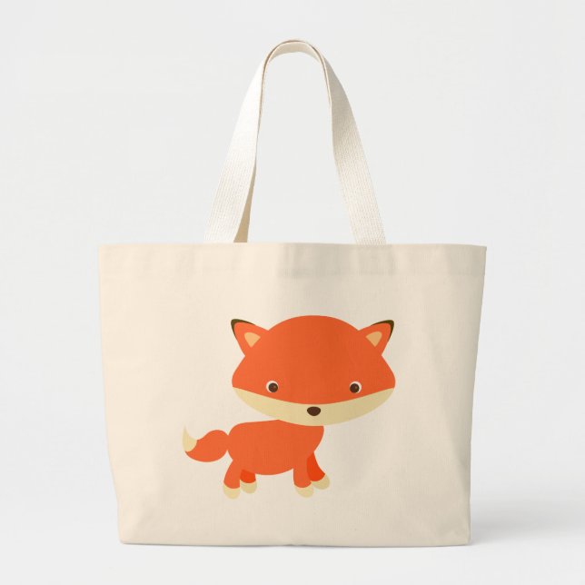 Bolsa Tote Grande Raposa alaranjada (Frente)