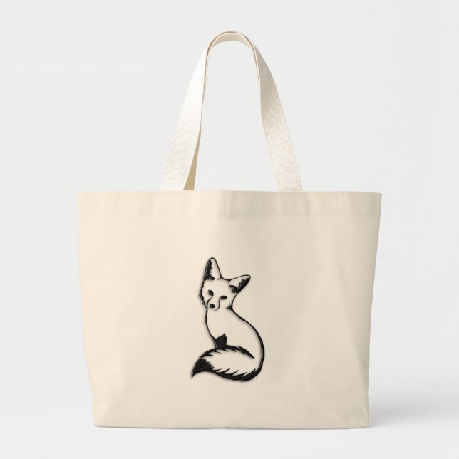 Bolsa Tote Grande Raposa de Prata (Frente)