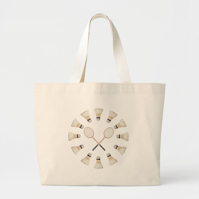 Bolsa Tote Grande Raquetes de Badminton (Frente)