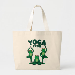 Bolsa Tote Grande Rãs de Yoga