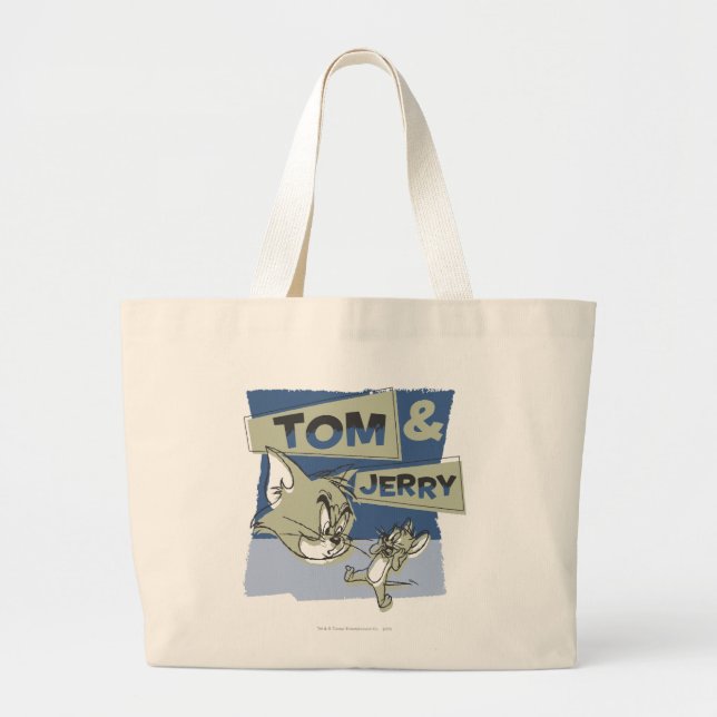 Bolsa Tote Grande Rato Tom e Jerry Scaredey (Frente)