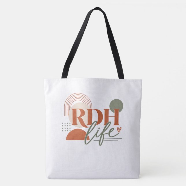 Bolsa Tote Grande RDH Life presente higiene dental (Frente)