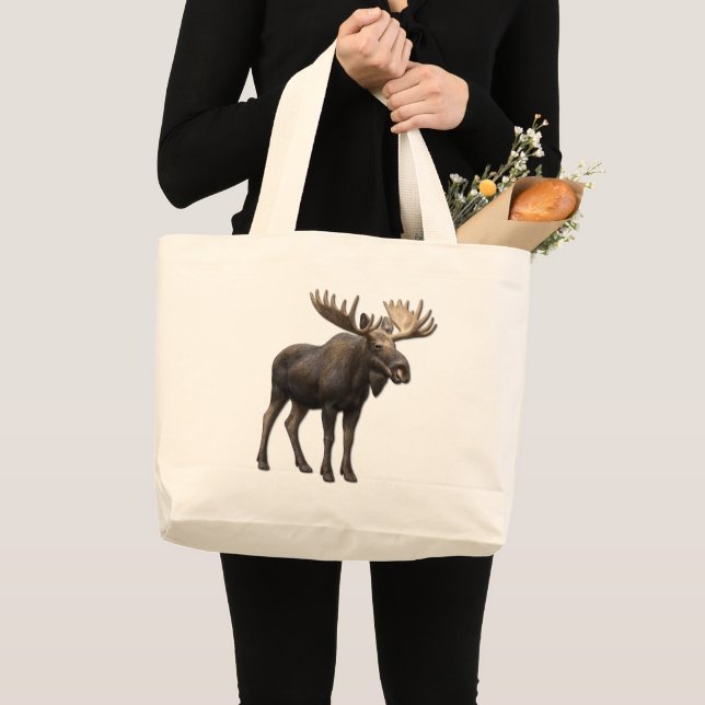 BOLSA TOTE GRANDE REALISTIC MOOSE DESIGN. SAMER BRASIL (Frente (produto))