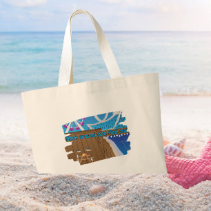 Bolsa Tote Grande Rebanho ao Redor e Descubra Gaivota Engraçada