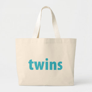 Bolsa Tote Grande RECOLHA DE GÊMEOS - rapazes {aqua}
