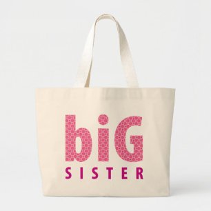 Bolsa Tote Grande RECOLHA DE SIBLINGS - irmã mais velha {rosa}