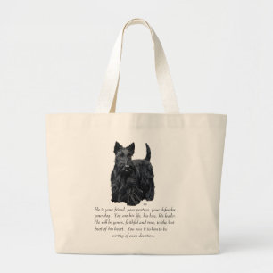 Bolsa Tote Grande Recuerdo de Terrier Escocês - Cão MACHO
