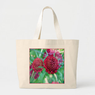 Bolsa Tote Grande Red Blooms Canvas