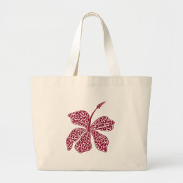 Bolsa Tote Grande Red Hibiscus Floral