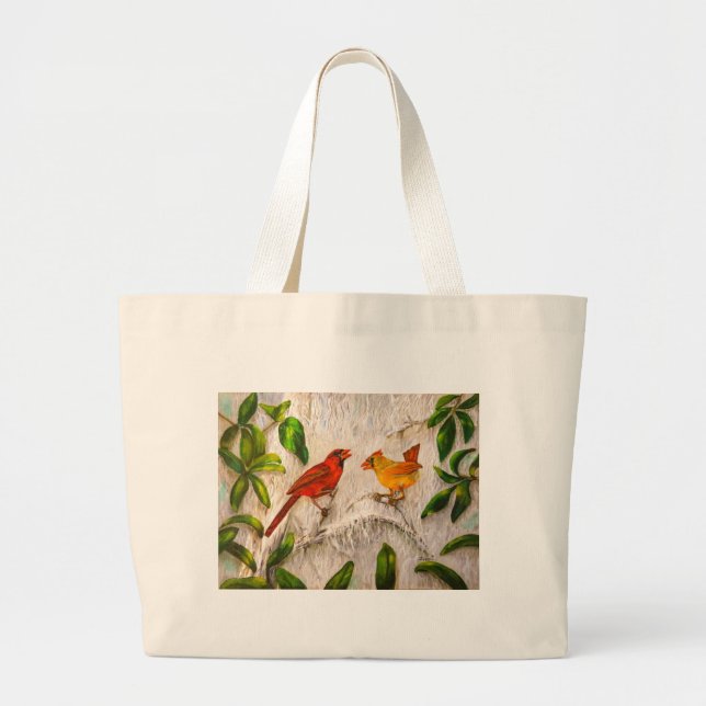 Bolsa Tote Grande RedBirds Cantando de Amor (Frente)