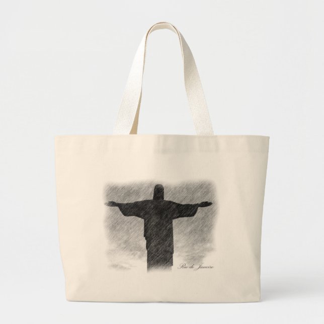 Bolsa Tote Grande Redentor 1 do cristo (Frente)
