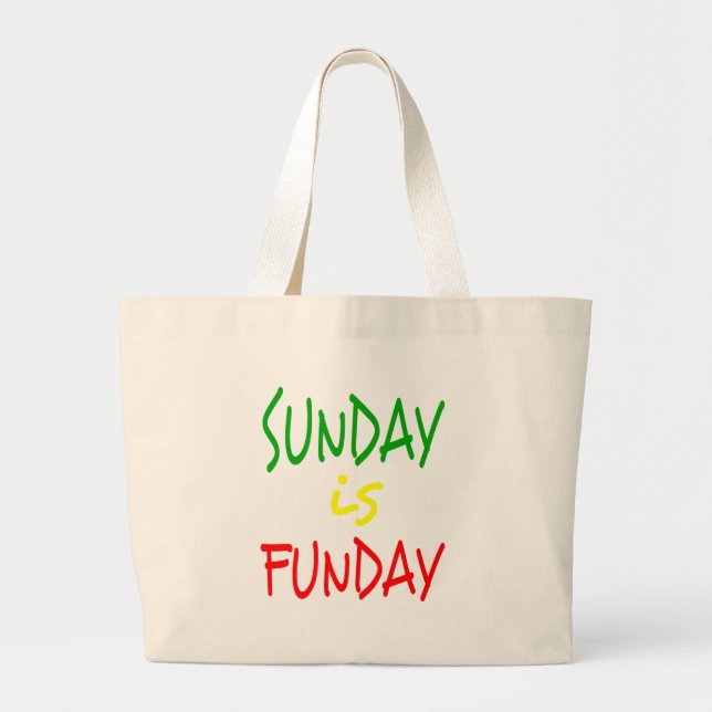 Bolsa Tote Grande Reggae Sunday É Funday (Frente)