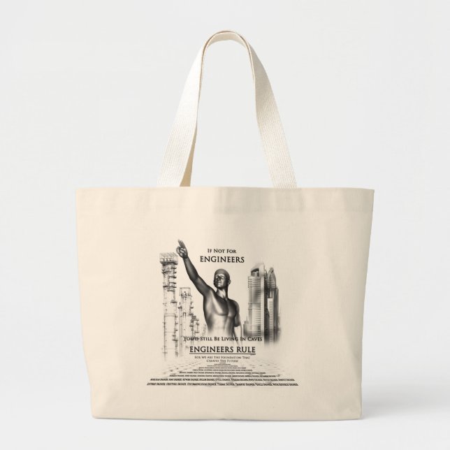 Bolsa Tote Grande Regra de engenheiros (Frente)