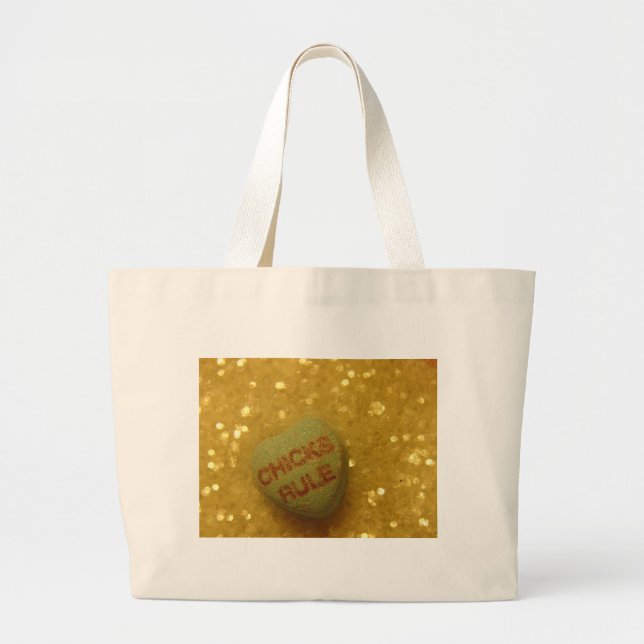Bolsa Tote Grande Regra de pintinhos (Frente)