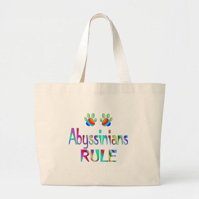 Bolsa Tote Grande Regra dos Abyssinians (Frente)