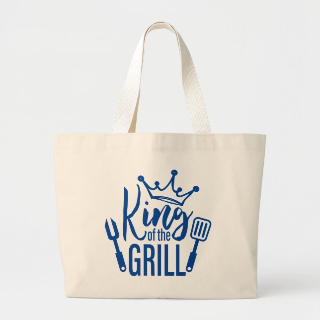 Bolsa Tote Grande Rei da Tipografia Grill (Frente)